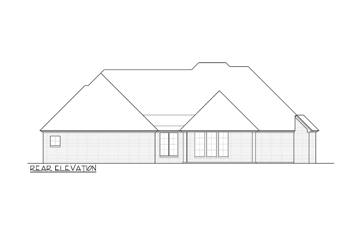 Plan 48623FM: 3-Bed Country Ranch House Plan with Home Office or Study - 2688 Sq Ft - Image #5 - Country, French Country, Ranch