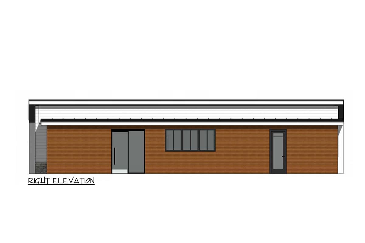 Plan 420153WNT: 3-Bed Mid Century Modern Home Plan with Wrap Around Patio and Flex Room - 1662 Sq Ft - Image #5 - Mid Century Modern, Northwest