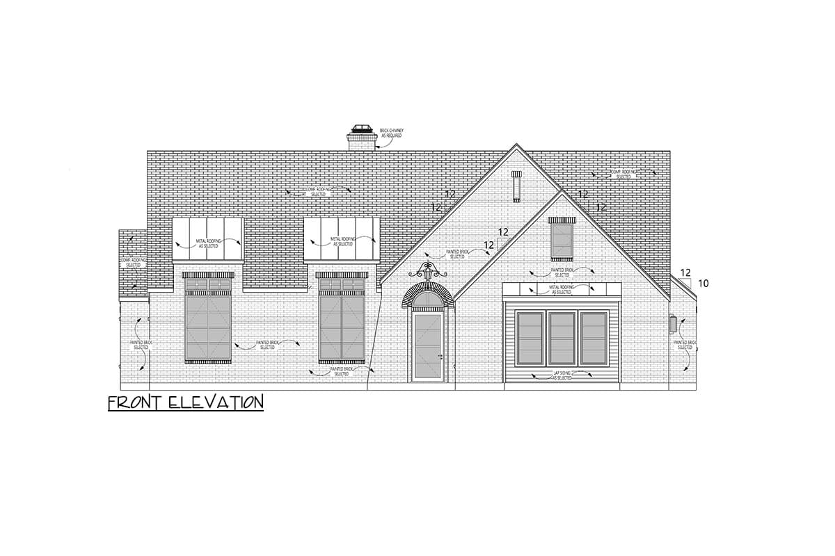 Plan 915061CHP: 4-Bed French Country House Plan with Two-Story Great Room - 2830 Sq Ft - Image #9 - European, French Country, New American