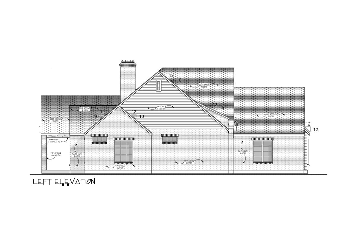 Plan 915061CHP: 4-Bed French Country House Plan with Two-Story Great Room - 2830 Sq Ft - Image #10 - European, French Country, New American
