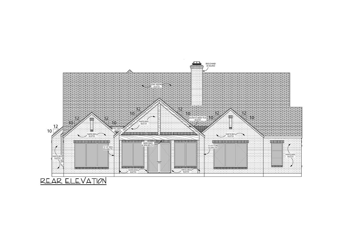 Plan 915061CHP: 4-Bed French Country House Plan with Two-Story Great Room - 2830 Sq Ft - Image #11 - European, French Country, New American