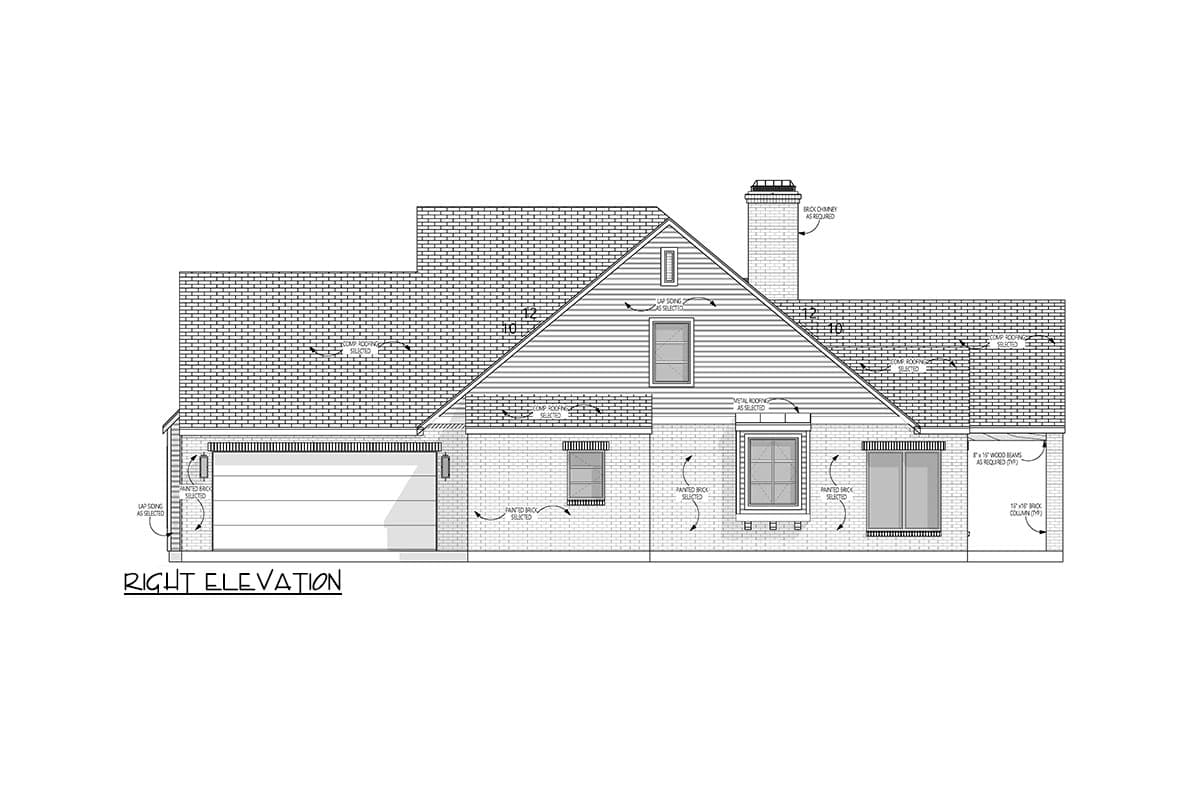 Plan 915061CHP: 4-Bed French Country House Plan with Two-Story Great Room - 2830 Sq Ft - Image #12 - European, French Country, New American