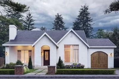2-Bed New American Cottage with Vaulted Living Space and Patio Area - 1300 Sq Ft