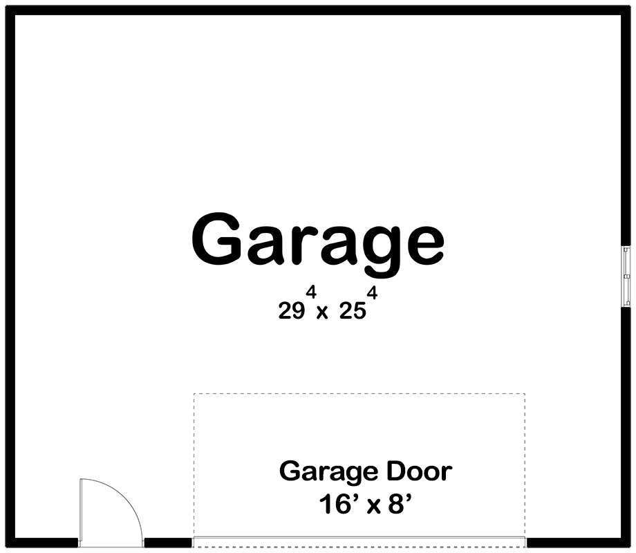 Plan 623381DJ: 2-Car Detached Garage Plan with Potential Workshop Space - 780 Sq Ft - Floor Plan - Main Level - Traditional