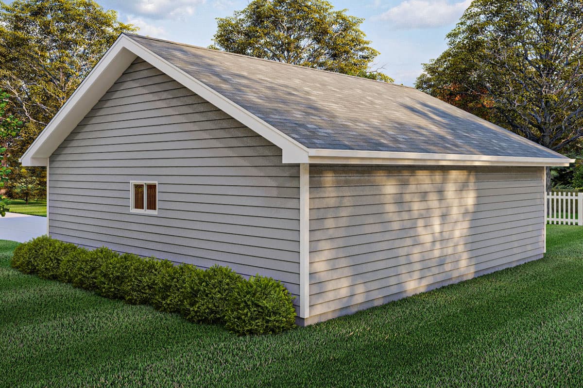 Plan 623381DJ: 2-Car Detached Garage Plan with Potential Workshop Space - 780 Sq Ft - Image #4 - Traditional