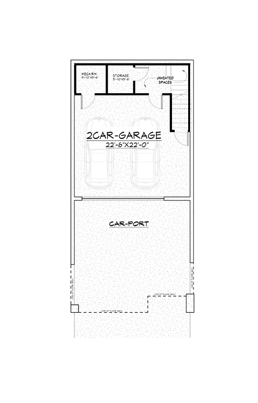 Plan 666275RAF: Contemporary Northwest-Style Home Plan with Outdoor Fireplace and Drive Under Garage - 1432 Sq Ft - Floor Plan - Lower Level - Contemporary, Modern, Northwest
