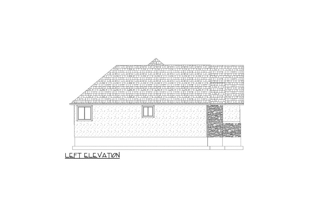 Plan 61514UT: Two-Story Traditional Home Plan with Home Office and Bonus Above - 2542 Sq Ft - Image #9 - Ranch, Traditional