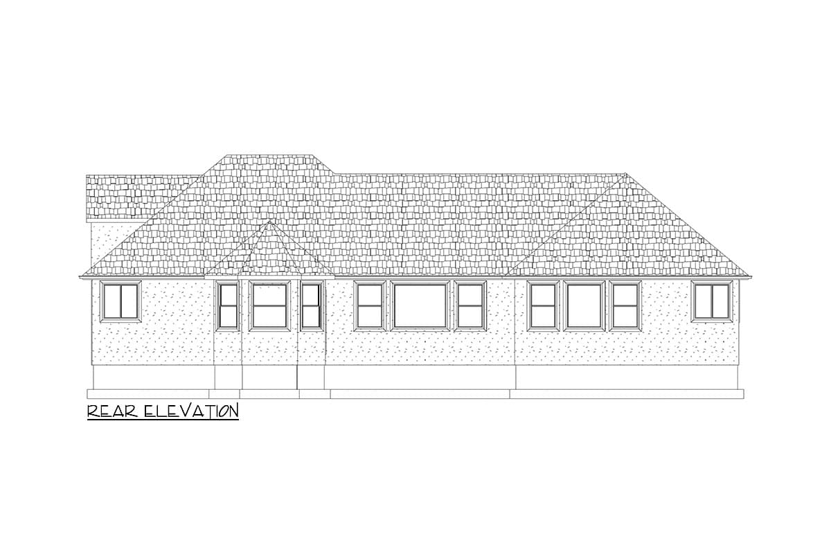 Plan 61514UT: Two-Story Traditional Home Plan with Home Office and Bonus Above - 2542 Sq Ft - Image #10 - Ranch, Traditional