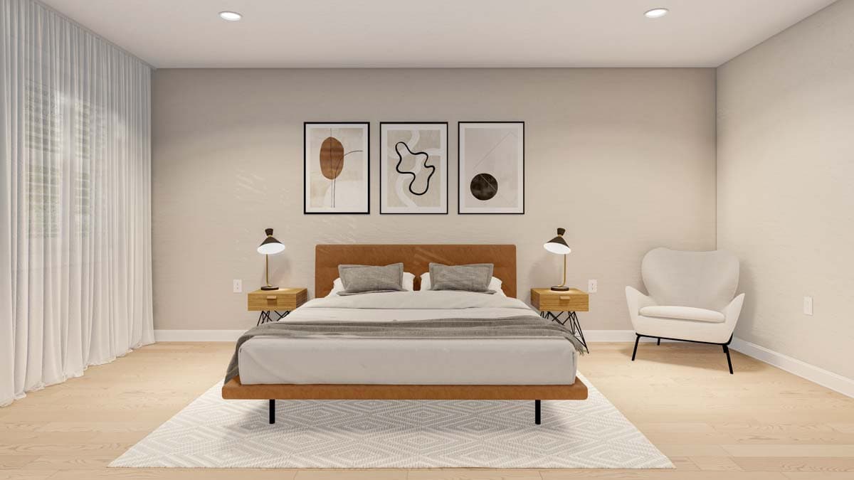 Plan 61515UT: 3-Bed Traditional Ranch Home Plan with U-Shaped Kitchen - 2035 Sq Ft - Image #7 - Ranch, Traditional