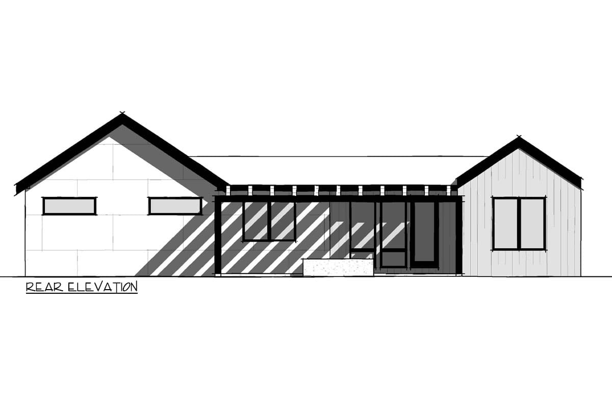 Plan 666276RAF: 2-Bed Scandinavian-Style Ranch with Outdoor Fireplace - 1275 Sq Ft - Image #7 - Modern, Northwest, Ranch, Scandinavian