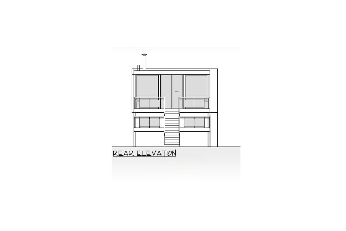 Plan 666278RAF: 1-Bed Contemporary Coastal House Plan with Multiple Decks and Drive-Under Carport - 944 Sq Ft - Image #8 - Beach, Coastal, Coastal Contemporary, Contemporary, Modern, Vacation