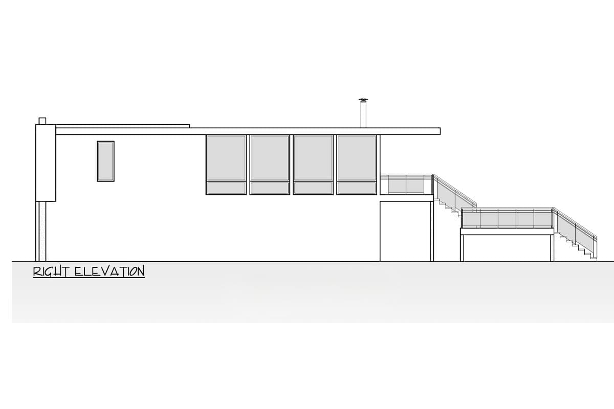 Plan 666278RAF: 1-Bed Contemporary Coastal House Plan with Multiple Decks and Drive-Under Carport - 944 Sq Ft - Image #9 - Beach, Coastal, Coastal Contemporary, Contemporary, Modern, Vacation