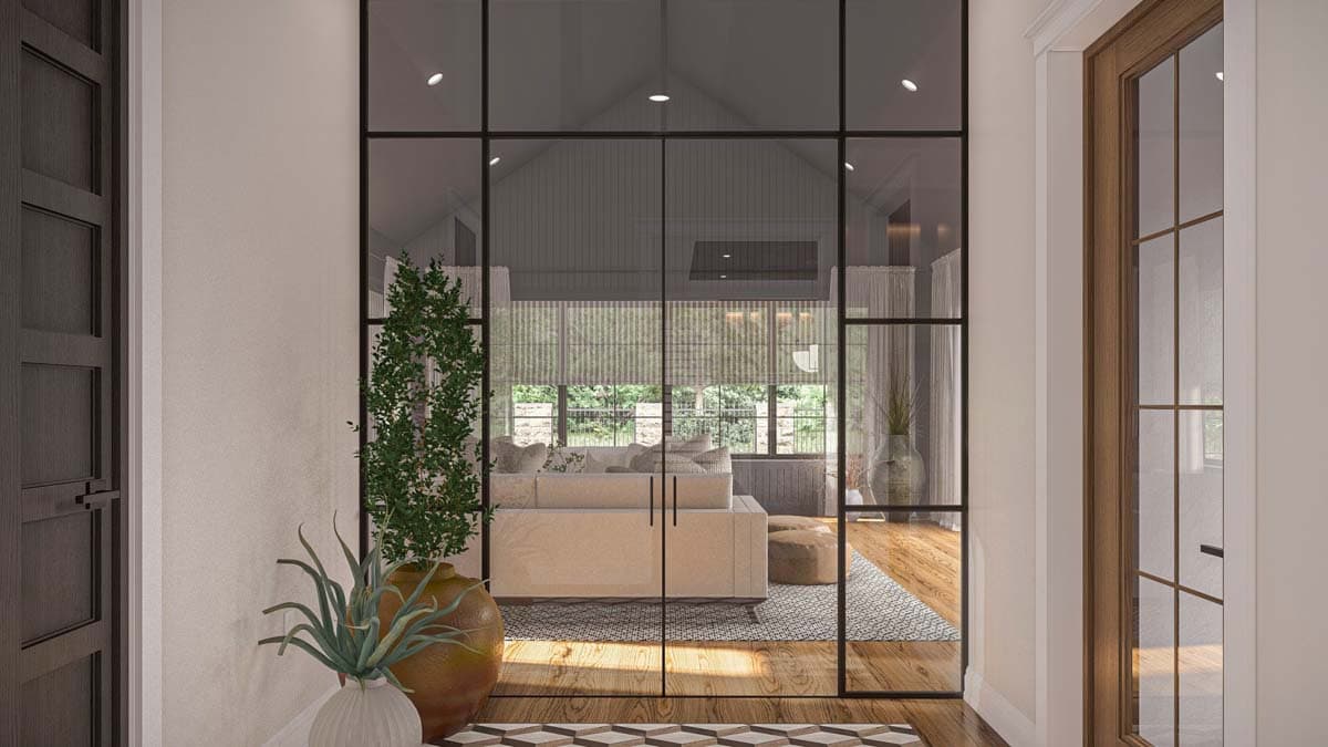 Plan 623384DJ: 2-Story Transitional Home Plan with Sunken Den and Oversized Open Living - 4990 Sq Ft - Image #18 - European, Transitional