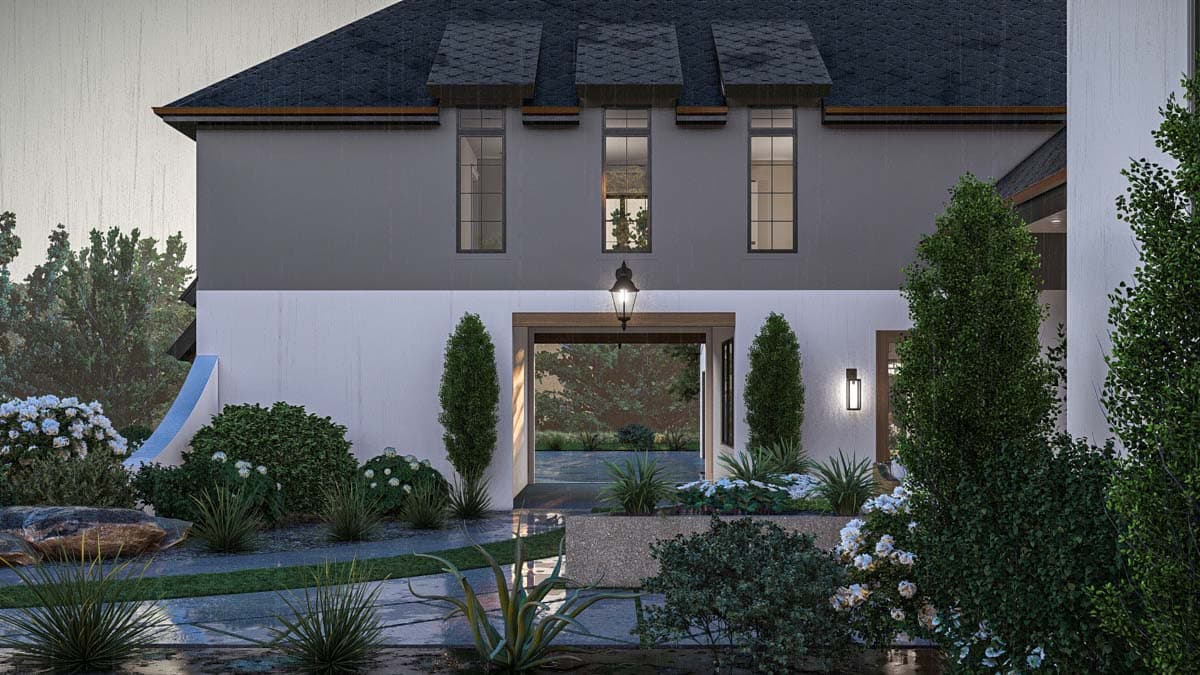 Plan 623384DJ: 2-Story Transitional Home Plan with Sunken Den and Oversized Open Living - 4990 Sq Ft - Image #25 - European, Transitional