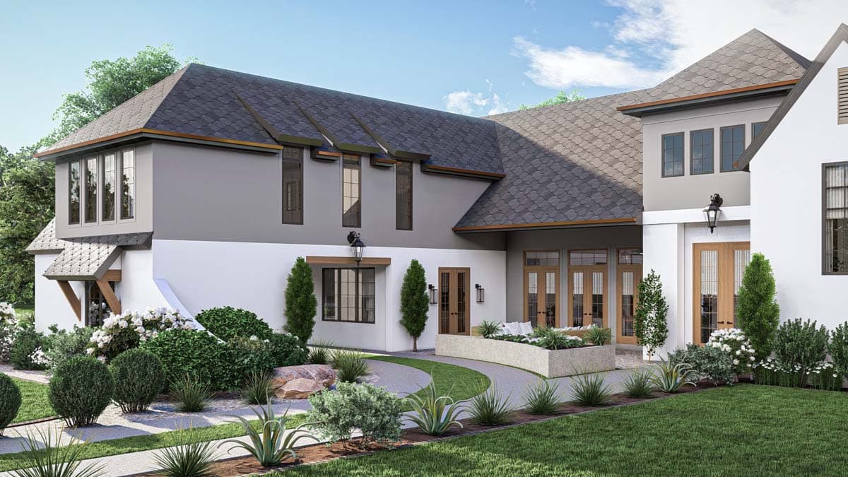 Plan 623384DJ: 2-Story Transitional Home Plan with Sunken Den and Oversized Open Living - 4990 Sq Ft - Image #27 - European, Transitional