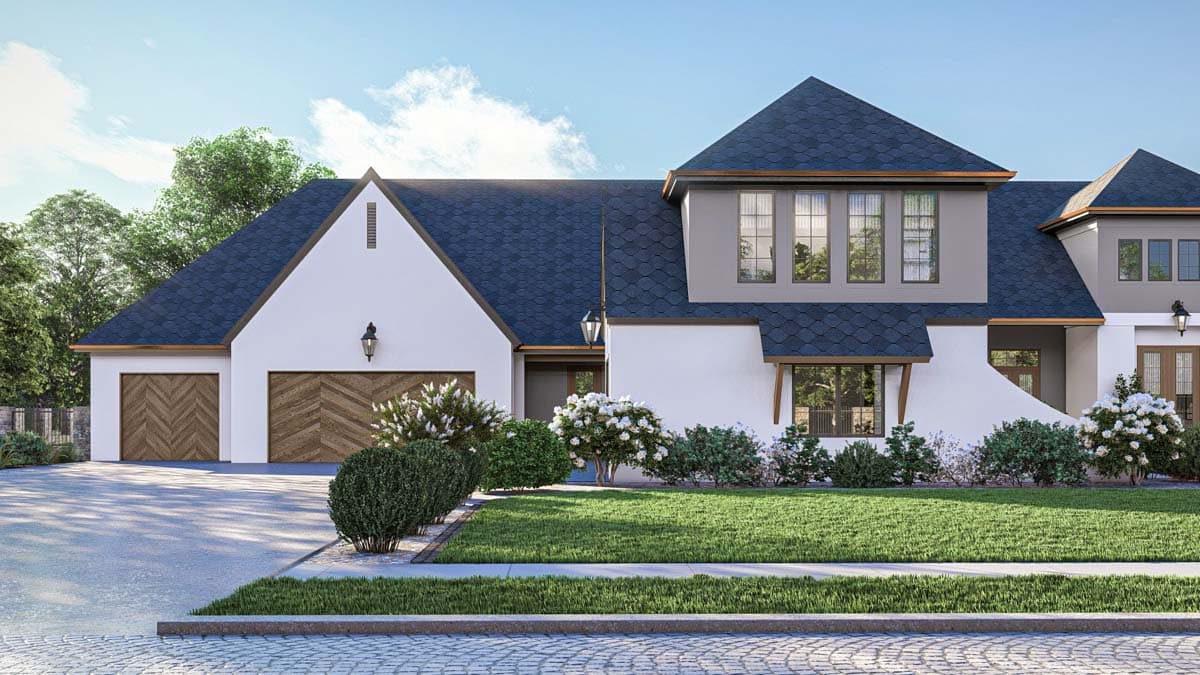 Plan 623384DJ: 2-Story Transitional Home Plan with Sunken Den and Oversized Open Living - 4990 Sq Ft - Image #28 - European, Transitional