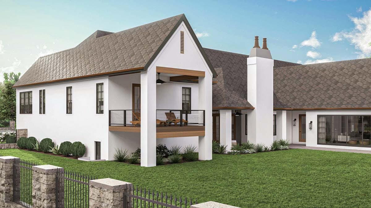 Plan 623384DJ: 2-Story Transitional Home Plan with Sunken Den and Oversized Open Living - 4990 Sq Ft - Image #31 - European, Transitional