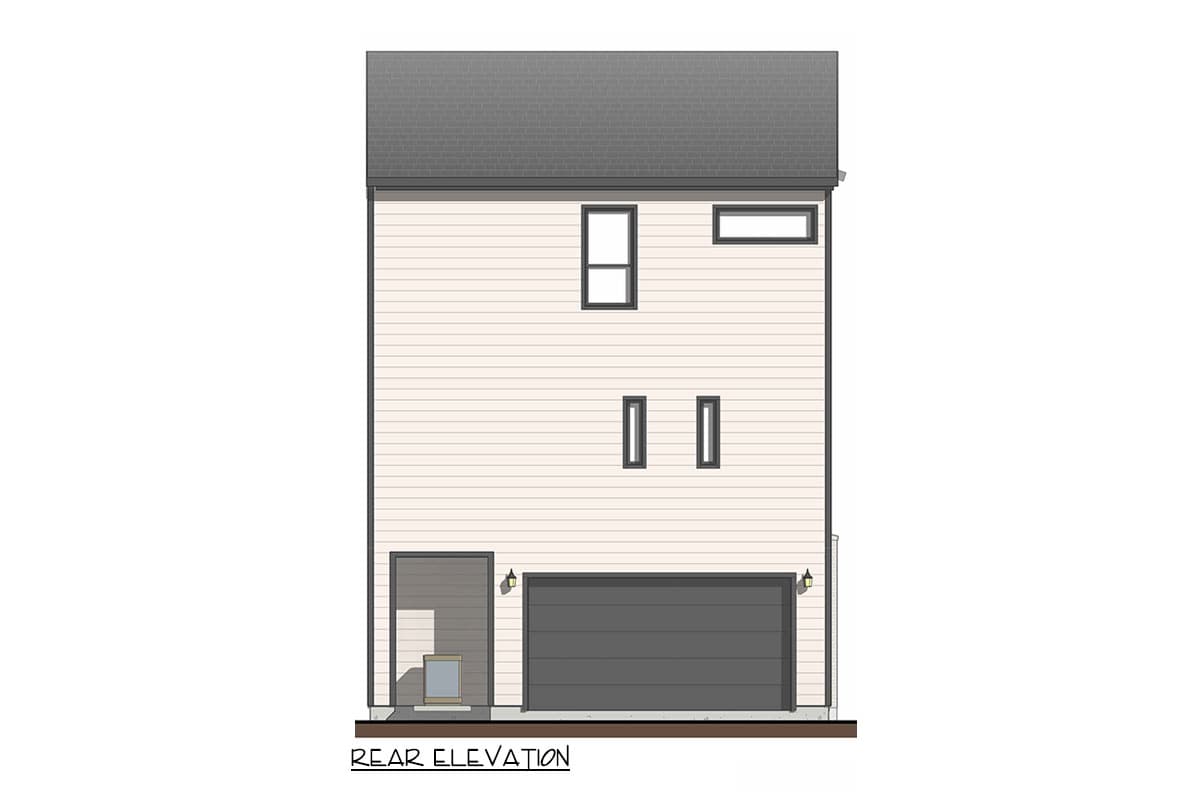 Plan 100328GHR: Three-Story Contemporary Home Plan with Covered Balcony - 1851 SQ Ft - Image #4 - Contemporary, Modern