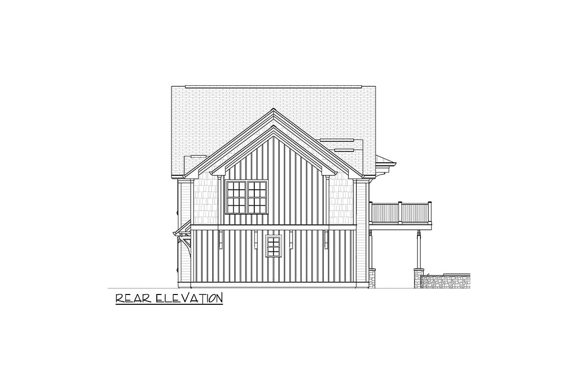 Plan 360119DK: 2-Bed Country Carriage House Plan with Elevator and 4-Car Garage - 1,960 Sq Ft  - Image #8 - Carriage, Country, Craftsman, Traditional
