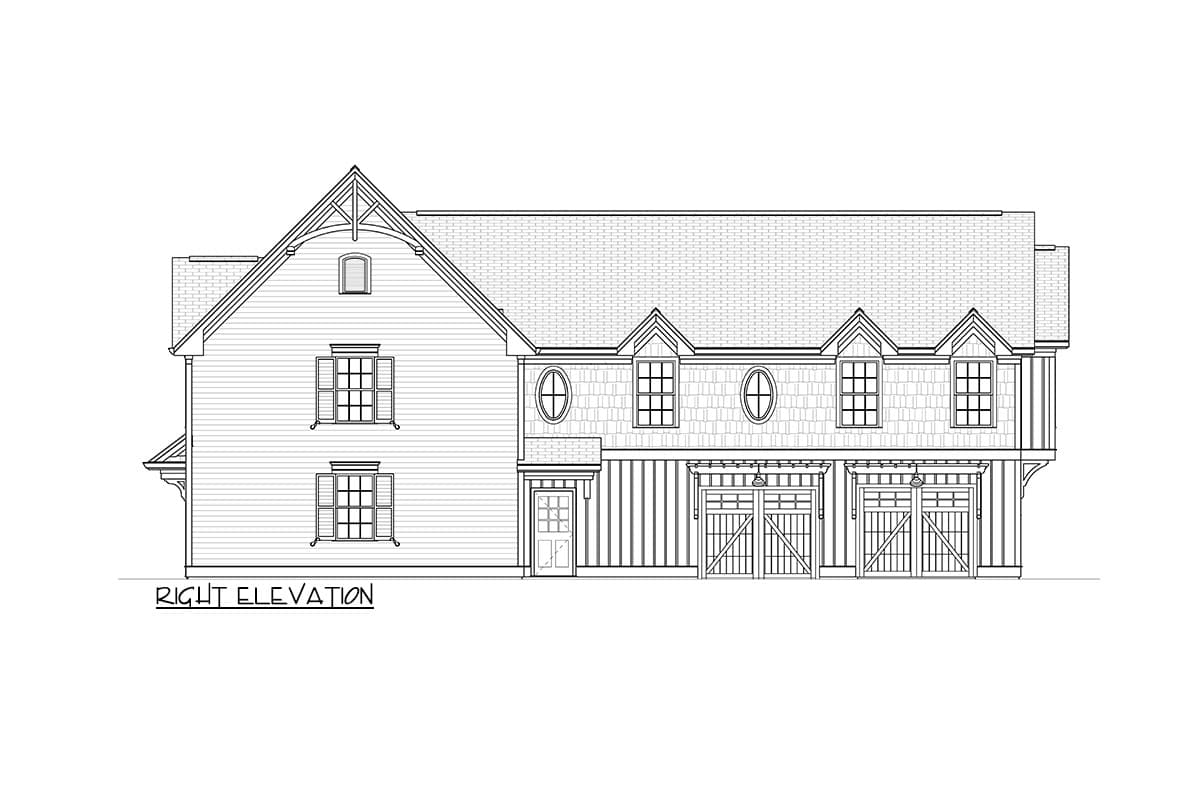 Plan 360119DK: 2-Bed Country Carriage House Plan with Elevator and 4-Car Garage - 1,960 Sq Ft  - Image #9 - Carriage, Country, Craftsman, Traditional