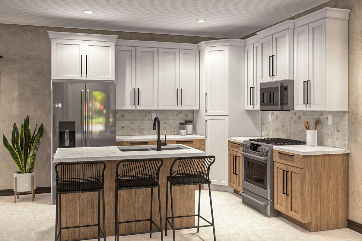 Plan 623385DJ: 1-Bed Southwest-Style Ranch with Patio Space - 834 Sq Ft - Image #12 - Ranch, Southwest, Spanish