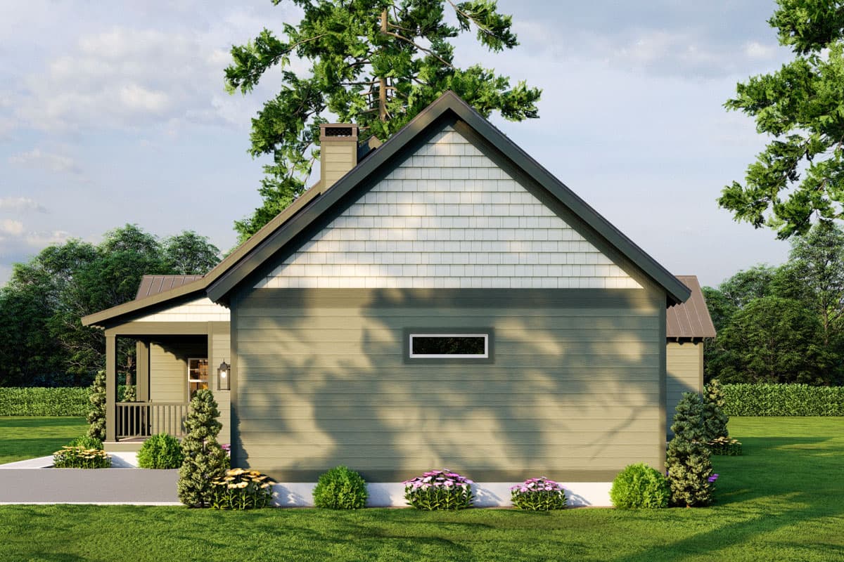 Plan 60722ND: 2-Bed Mountain Cabin with Loft and Great Room - 1294 Sq Ft - Image #8 - Cabin, Country, Mountain, Rustic