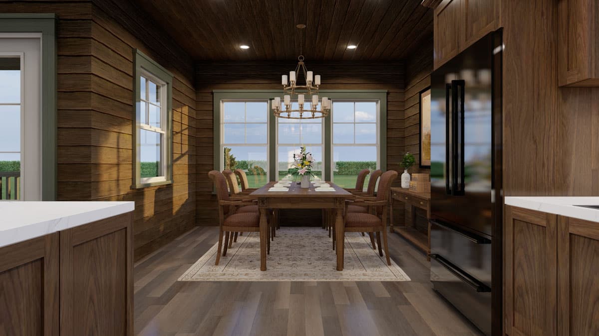 Plan 60722ND: 2-Bed Mountain Cabin with Loft and Great Room - 1294 Sq Ft - Image #15 - Cabin, Country, Mountain, Rustic