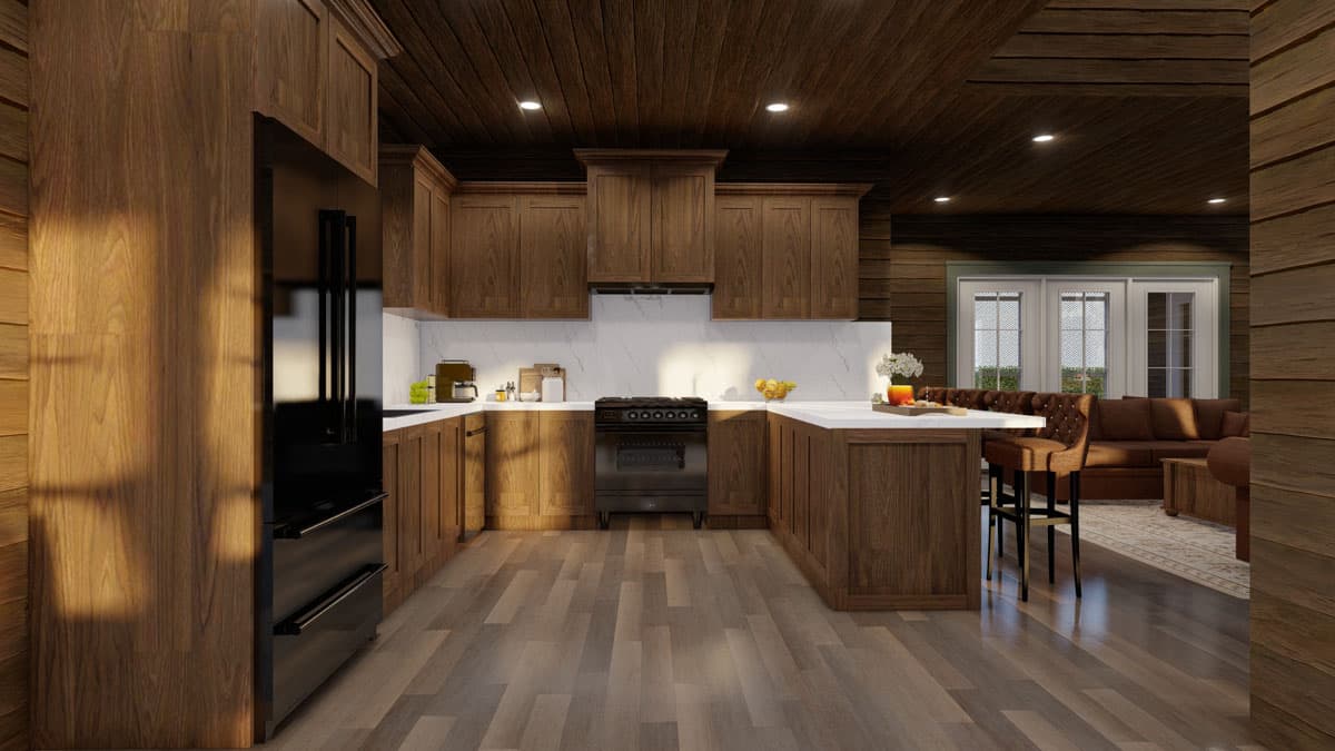 Plan 60722ND: 2-Bed Mountain Cabin with Loft and Great Room - 1294 Sq Ft - Image #10 - Cabin, Country, Mountain, Rustic