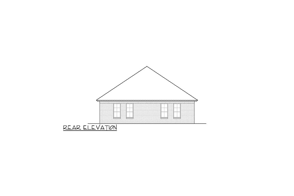 Plan 48624FM: One-Story Duplex Home Plan with Each Unit Under 1400 Sq Ft - Image #5 - Traditional