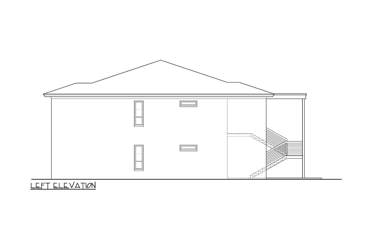 Plan 48626FM: 4-Unit House Plan with 3-Beds 2.5 Baths and 1307 Sq Ft Per Unit - Image #4 - Traditional