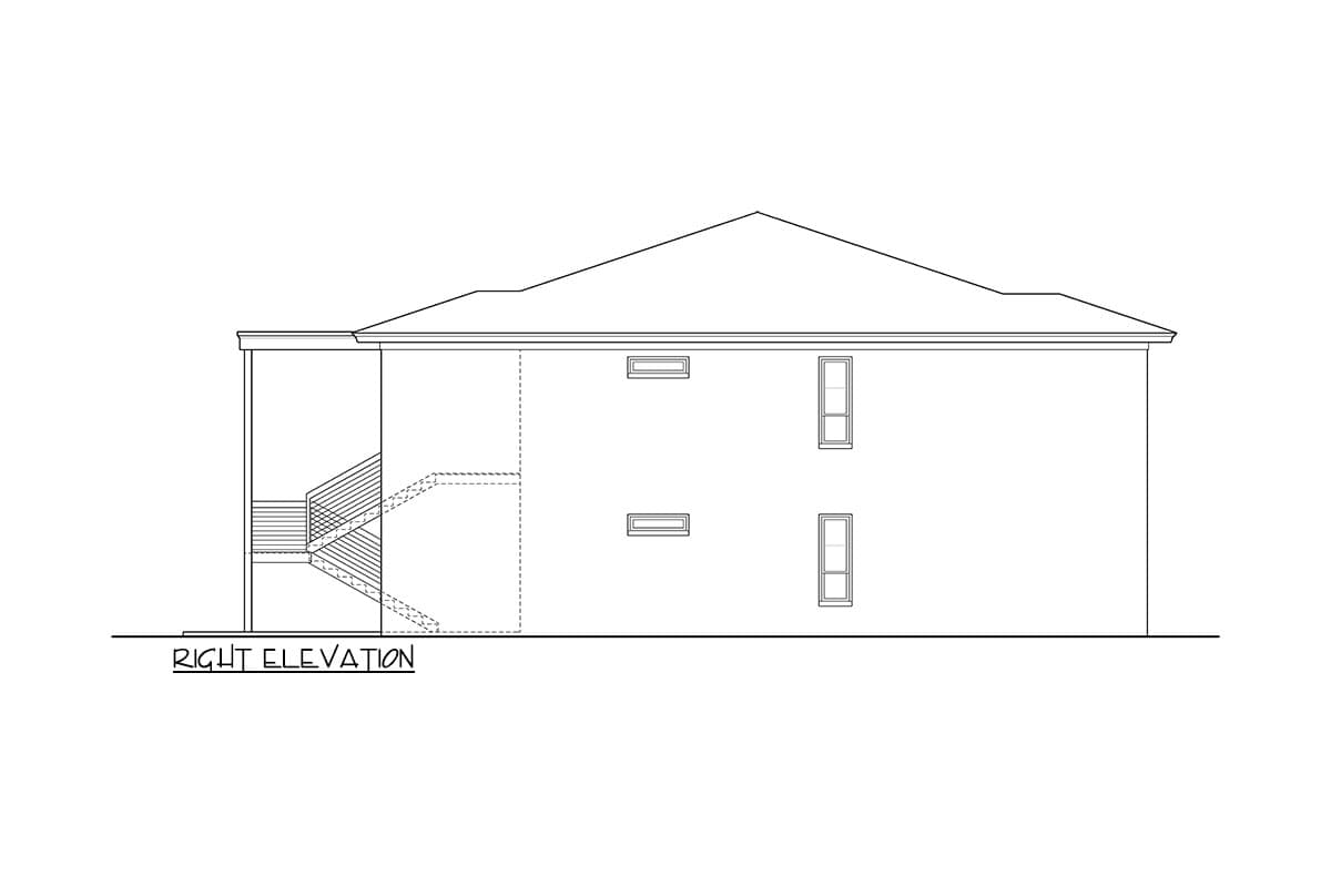 Plan 48626FM: 4-Unit House Plan with 3-Beds 2.5 Baths and 1307 Sq Ft Per Unit - Image #6 - Traditional