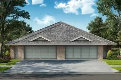 3-Bed Duplex Home Plan with Flex Room and 2-Car Garage - 1311 Per Unit