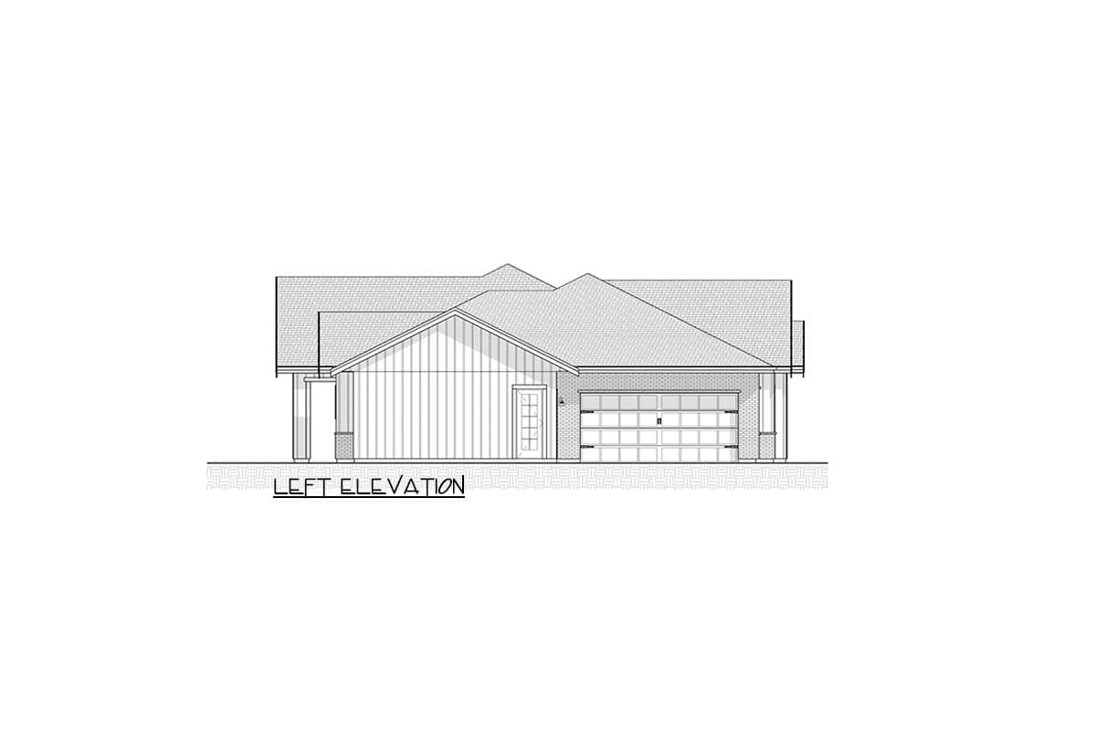 Plan 330022WLE: 4-Bed Modern Ranch House Plan with Open Concept Floor Plan - 3153 Sq Ft - Image #7 - Country, Hill Country, Mid Century Modern, Modern, Modern Farmhouse, New American, Ranch