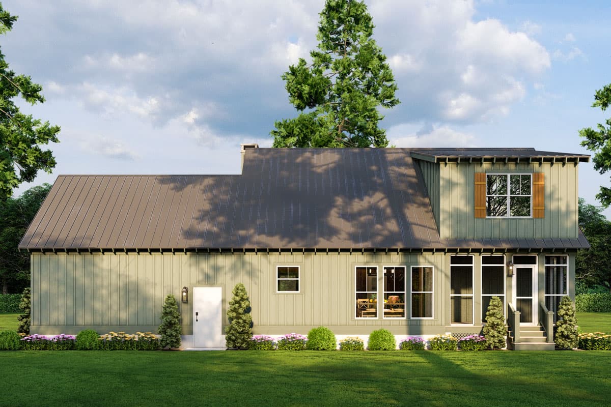 Plan 60723ND: 3-Bed Mountain Farmhouse with Two Story Great Room and Sleeping Loft - 1,903 Sq Ft - Image #8 - Cabin, Mountain, Rustic