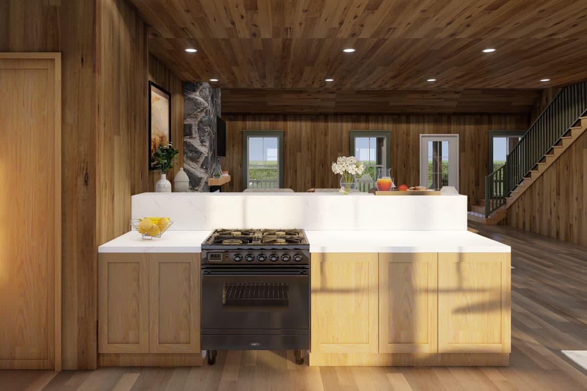 Plan 60723ND: 3-Bed Mountain Farmhouse with Two Story Great Room and Sleeping Loft - 1,903 Sq Ft - Image #14 - Cabin, Mountain, Rustic