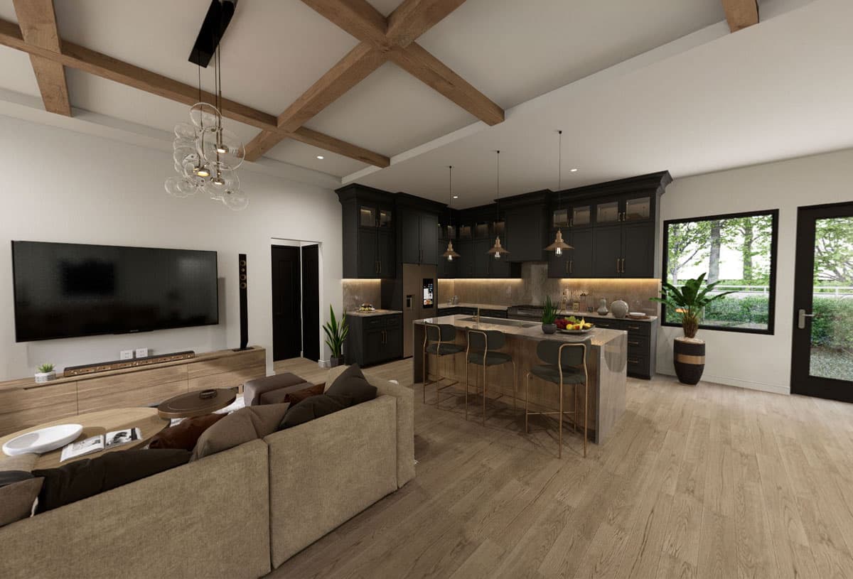 Plan 420155WNT: Contemporary Cottage House Plan with 3 Bedrooms and 2-Car Garage - 1578 Sq Ft - Virtual Tour Cover Image - Contemporary, Cottage, New American