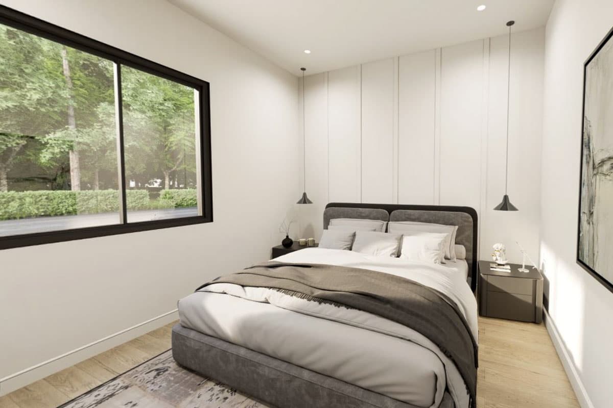 Plan 420155WNT: Contemporary Cottage House Plan with 3 Bedrooms and 2-Car Garage - 1578 Sq Ft - Image #6 - Contemporary, Cottage, New American