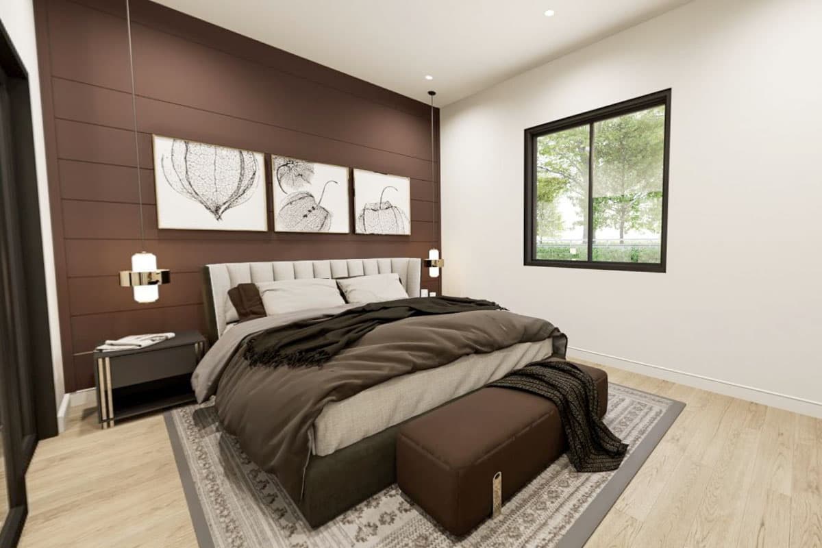 Plan 420155WNT: Contemporary Cottage House Plan with 3 Bedrooms and 2-Car Garage - 1578 Sq Ft - Image #8 - Contemporary, Cottage, New American