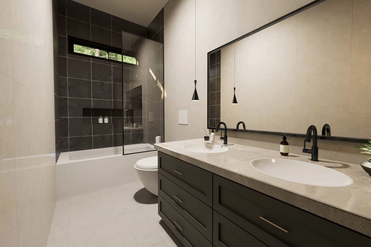 Plan 420155WNT: Contemporary Cottage House Plan with 3 Bedrooms and 2-Car Garage - 1578 Sq Ft - Image #10 - Contemporary, Cottage, New American