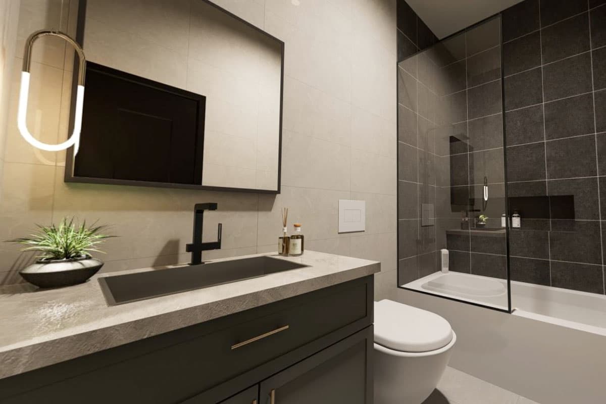 Plan 420155WNT: Contemporary Cottage House Plan with 3 Bedrooms and 2-Car Garage - 1578 Sq Ft - Image #7 - Contemporary, Cottage, New American