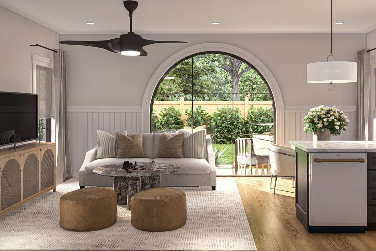 Plan 623386DJ: One-Story ADU Cottage with 2 Beds - 795 Sq Ft - Image #10 - Contemporary, Cottage, Modern