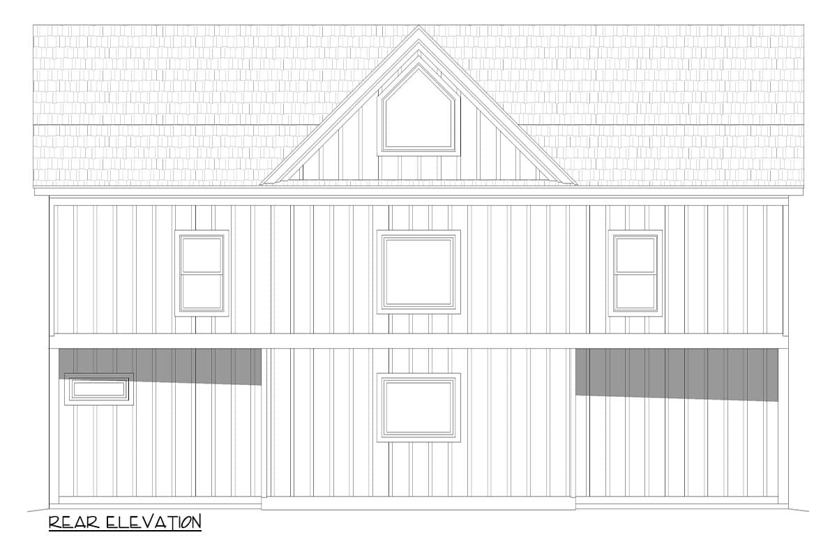 Plan 680365VR: 2-Bed Lake House Plan with 10-Foot-Deep Stacked Porches - 3136 Sq Ft - Image #7 - Country, Craftsman, Mountain
