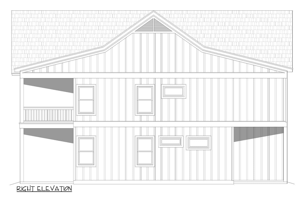 Plan 680365VR: 2-Bed Lake House Plan with 10-Foot-Deep Stacked Porches - 3136 Sq Ft - Image #8 - Country, Craftsman, Mountain