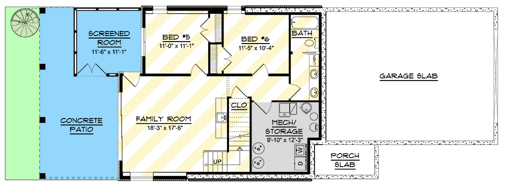 Plan 135258GRA: 4-Bed New American House Plan with 2nd Floor Master and Lower Level Expansion - 2784 Sq Ft - Floor Plan - Optional Finished Lower Level - Country, Craftsman, New American, Traditional
