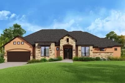 4-Bed Southwest Ranch House Plan with Outdoor Living - 3235 Sq Ft