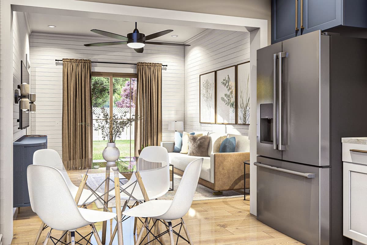 Plan 623387DJ: Modern Farmhouse-Style ADU House Plan - 556 Sq Ft - Image #7 - Cottage, Modern Farmhouse