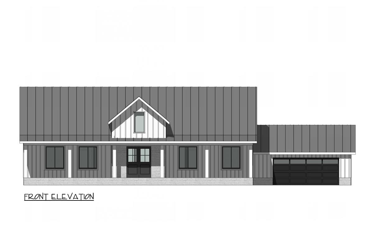 Plan 420156WNT: 3-Bed Modern Farmhouse Plan with a 2-Car Garage - 2100 Sq Ft - Image #14 - Country, Farmhouse, Modern Farmhouse, New American, Ranch