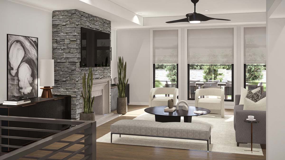 Plan 623389DJ: One Story 4 Bed Modern Home Plan with Formal Dining - 2987 Sq Ft - Image #6 - Cottage, Ranch