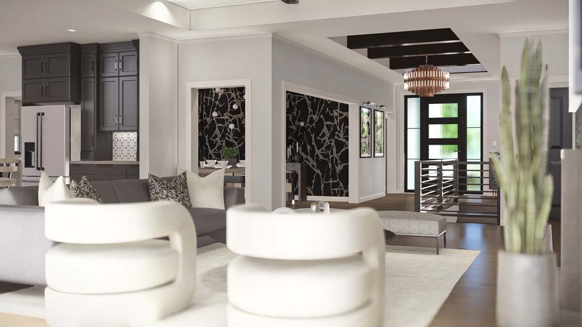 Plan 623389DJ: One Story 4 Bed Modern Home Plan with Formal Dining - 2987 Sq Ft - Image #8 - Cottage, Ranch