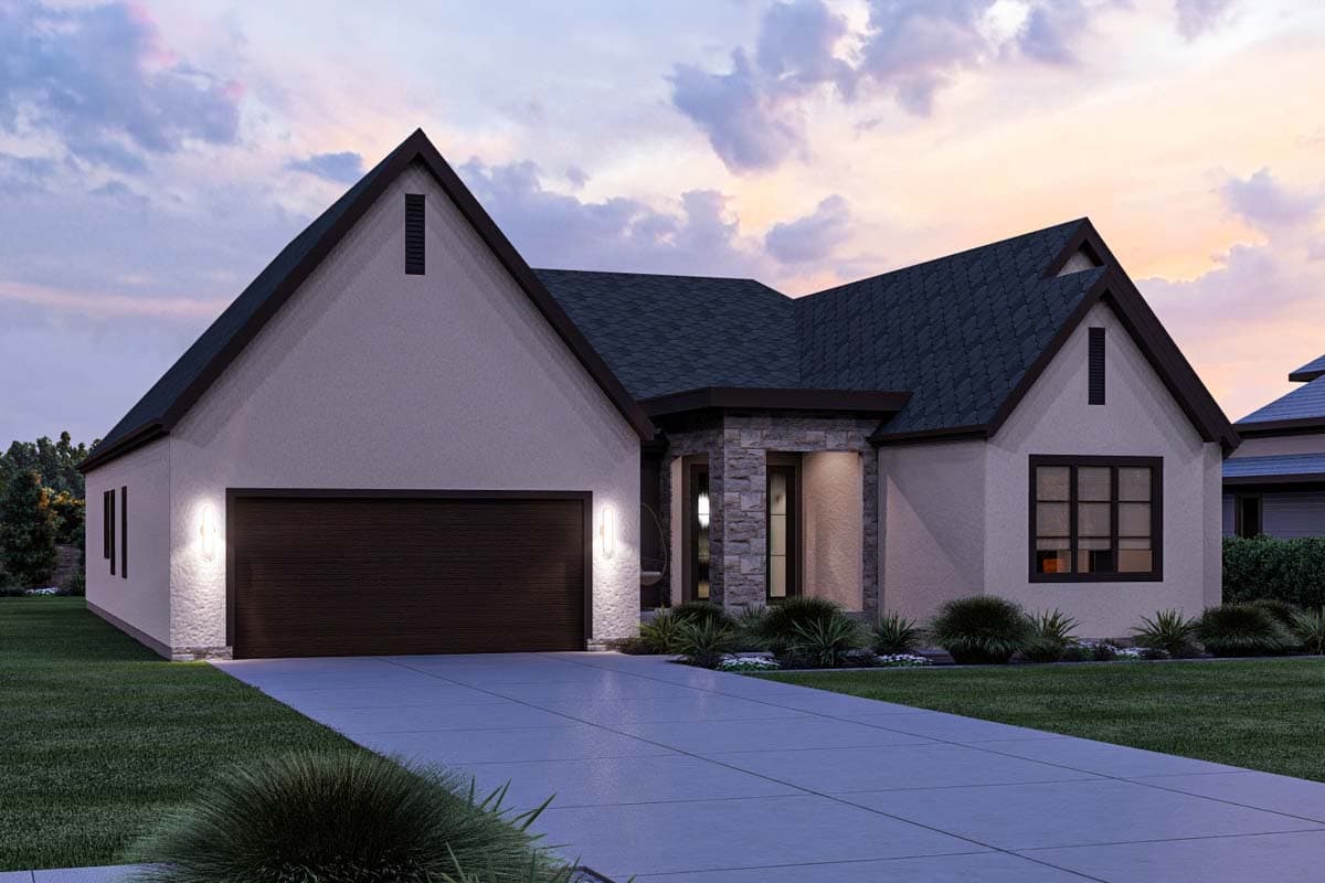 Plan 623389DJ: One Story 4 Bed Modern Home Plan with Formal Dining - 2987 Sq Ft - Image #23 - Cottage, Ranch